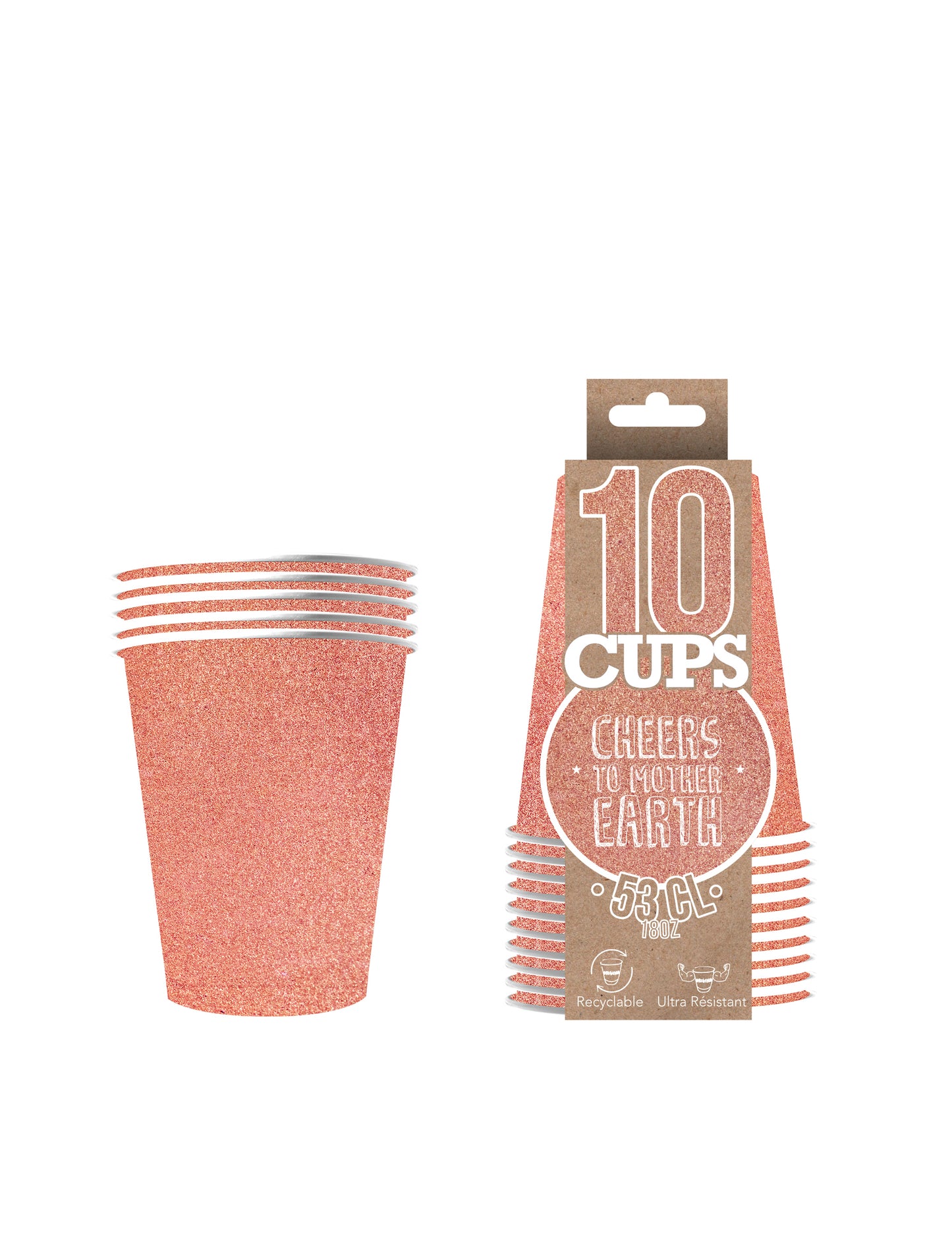 10 Scintilating American Cups Rose Gold 53Cl reciklirano karton