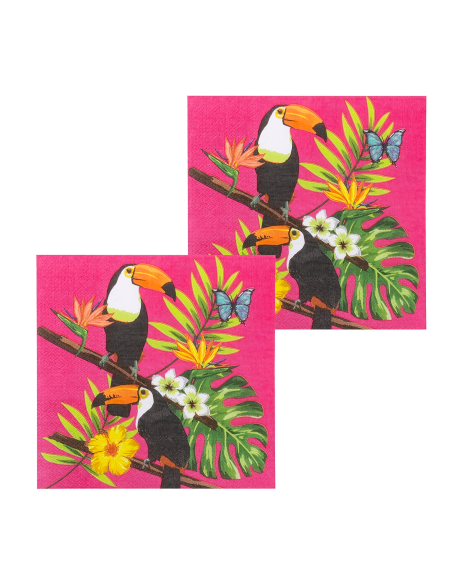 20 Toucan Fuchsia papirnate brisače 33 x 33 cm