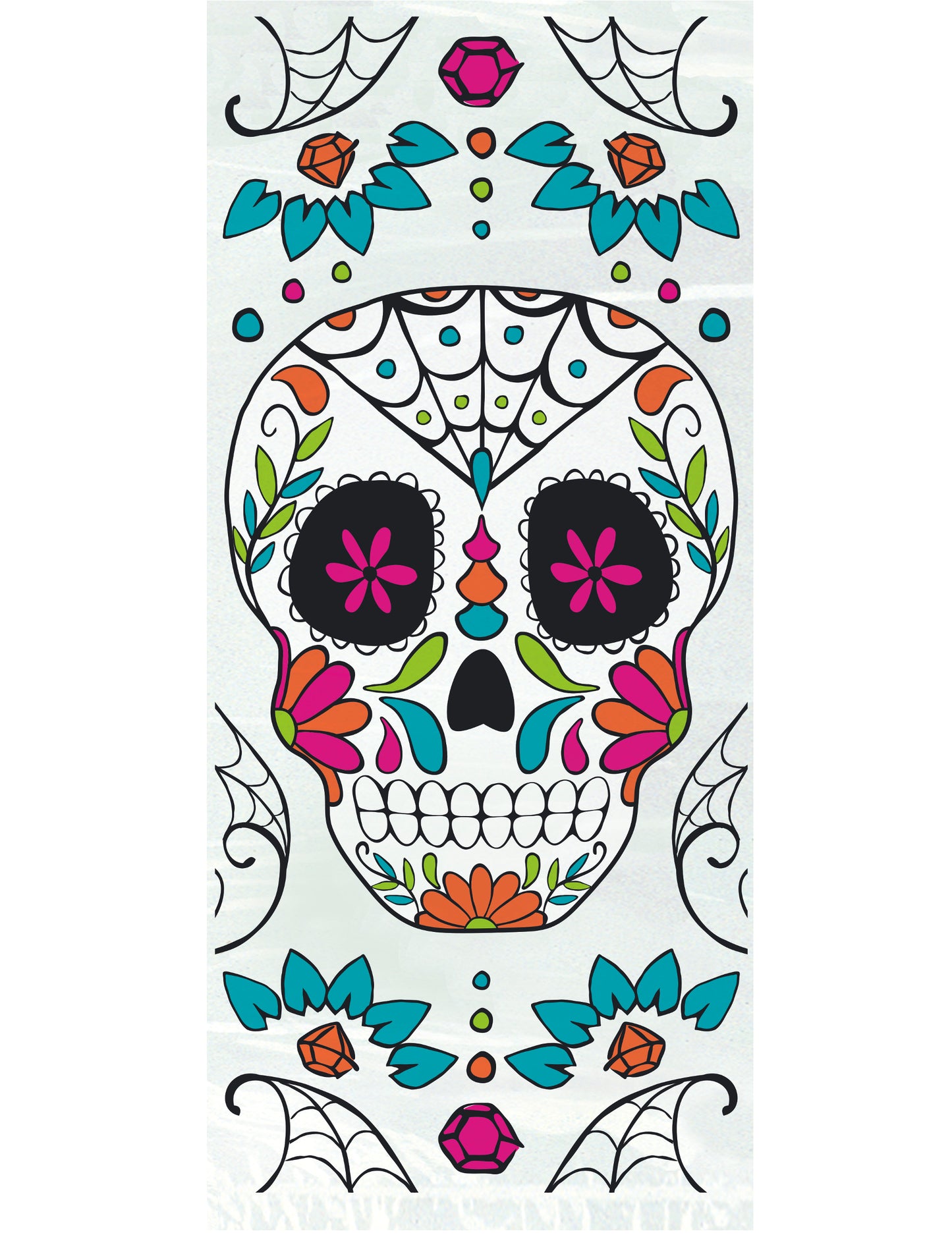 20 plastičnih bonbonov vrečk Dia de los Muertos 28 x 12 cm