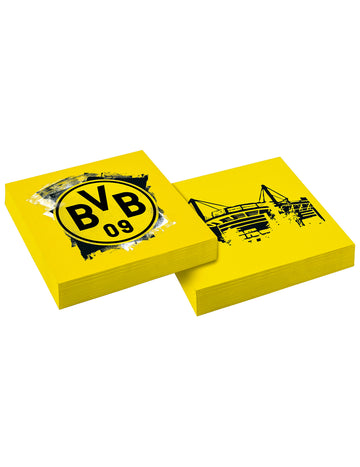 20 Papirnate brisače Borussia Dortmund 33 x 33 cm