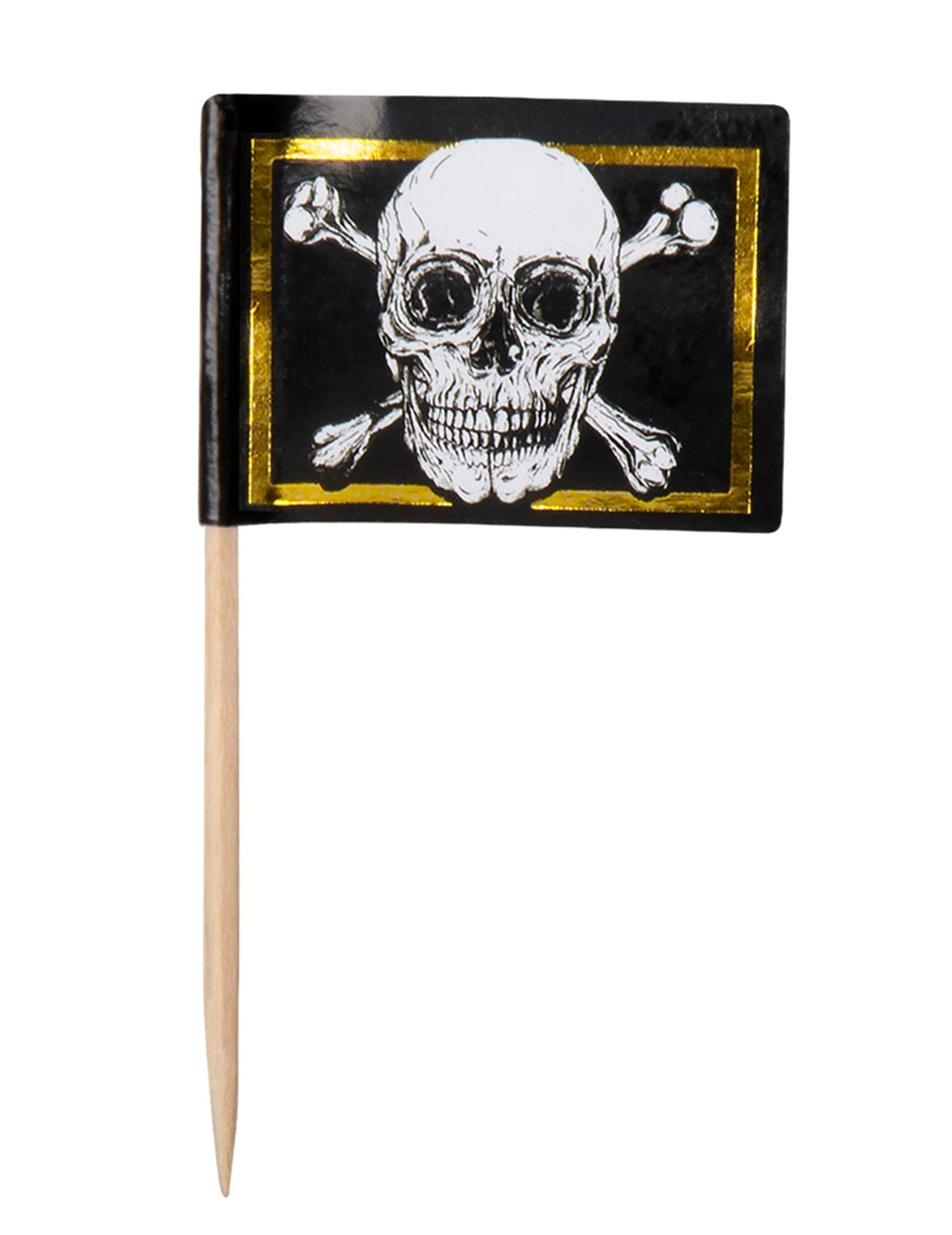 24 Leseni vrhovi Piratna zastava Jolly Roger 7 cm