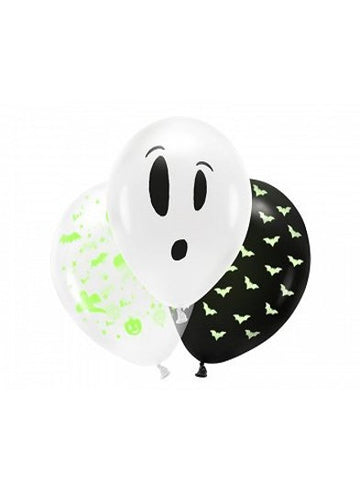 3 Fluo Halloween lateks baloni 27 cm