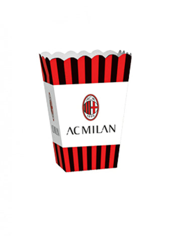 4 škatle za kokice v kartonu AC Milan 13,5 x 8,5 x 19 cm