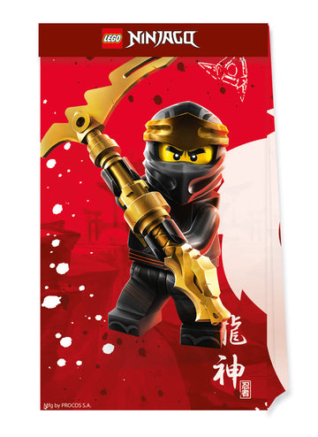 4 majhne vrečke za pogostitev v papirju FSC Lego Ninjago