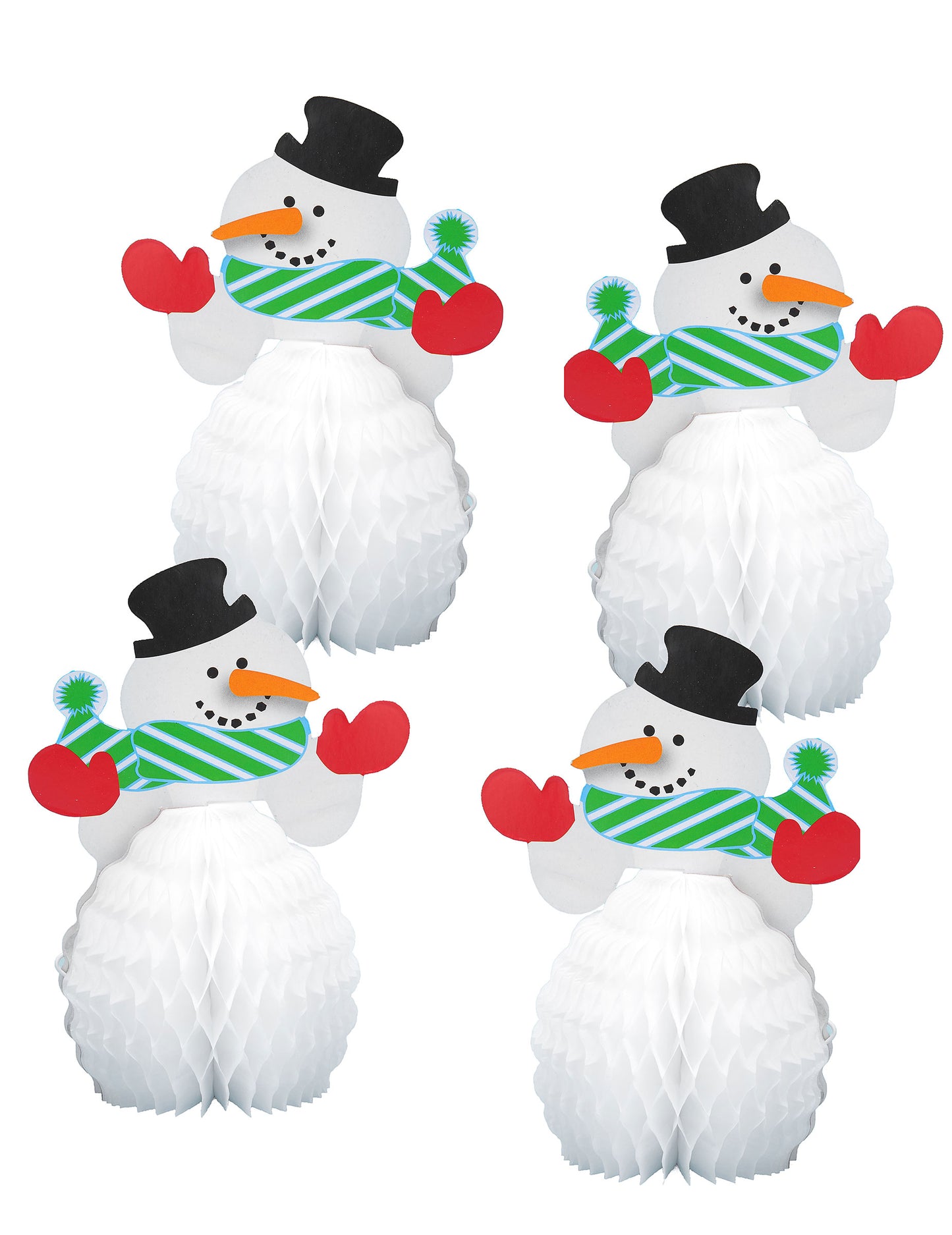 4 Mini Snowman Table Man Centre 15 cm