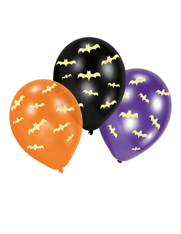 6 balonov lateks chauve-souris fosforescent 27,5 cm