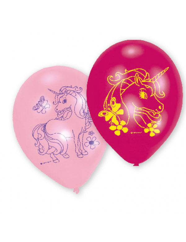 6 lateks balonov Licorne Rose