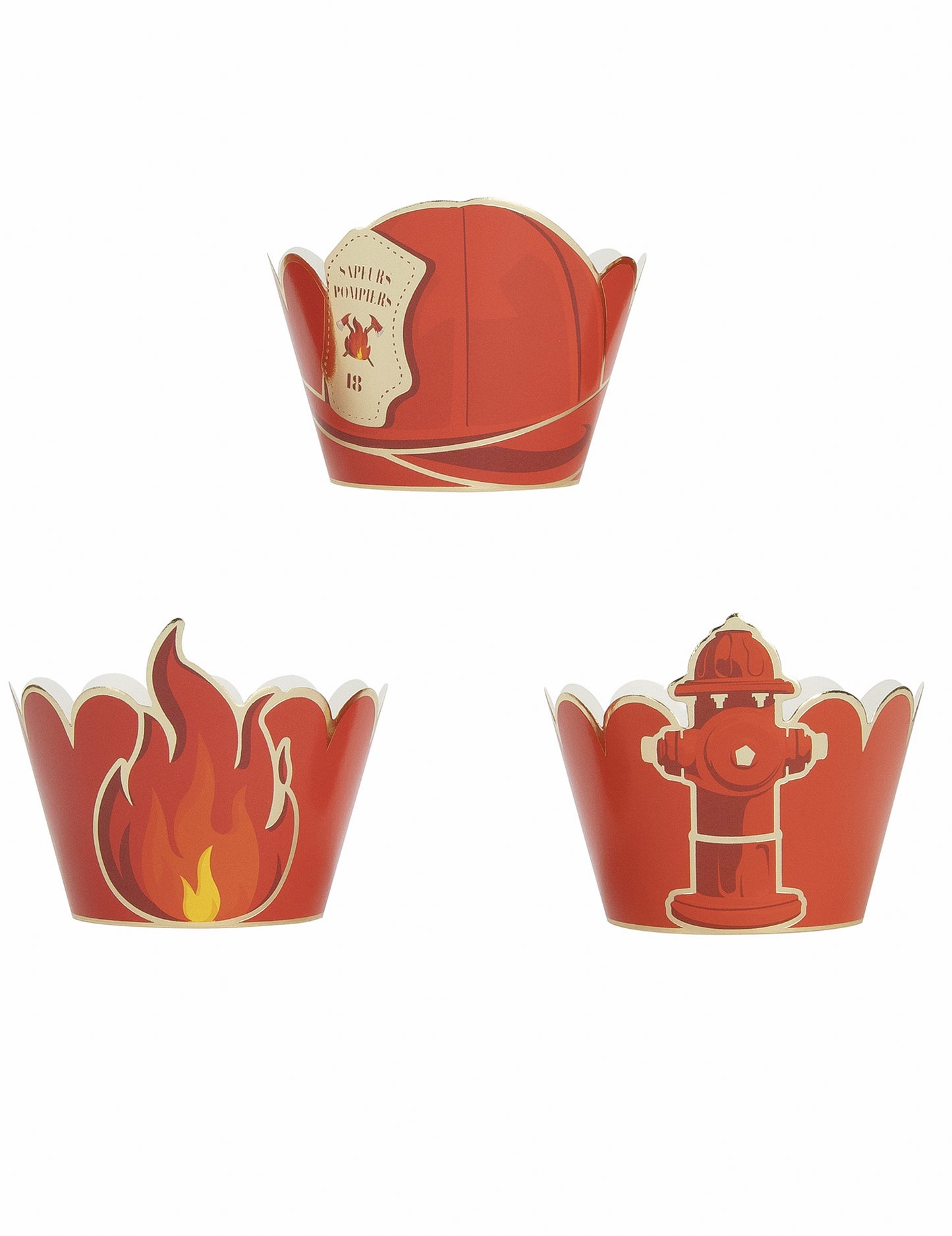 6 Cupcake Cupcake Moldings Fireman