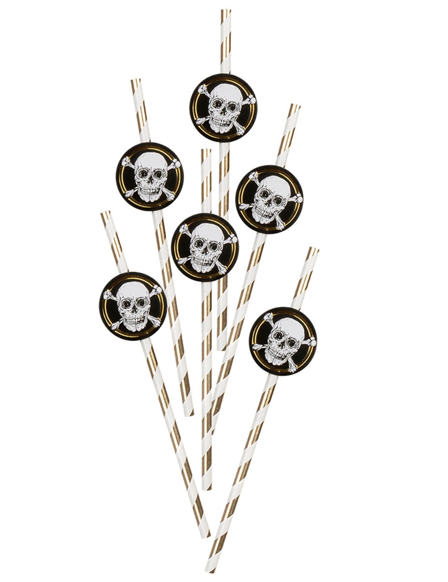 6 piratski karton Jolly Roger 24 cm