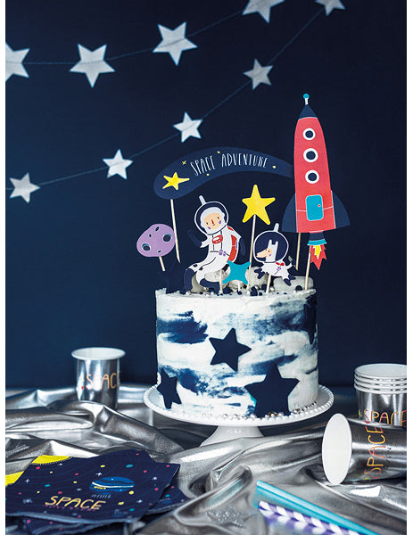 7 torte Toppers v Carton Space Adventure 9,5 - 24,5 cm