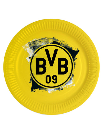 8 okroglih kartonskih plošč Borussia Dortmund 23 cm