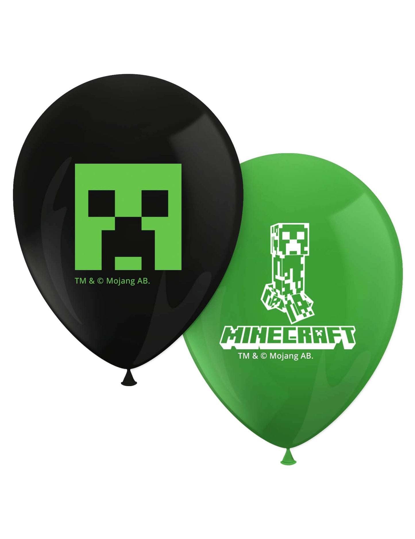 8 Minecraft natisnjenih balonov iz lateksa