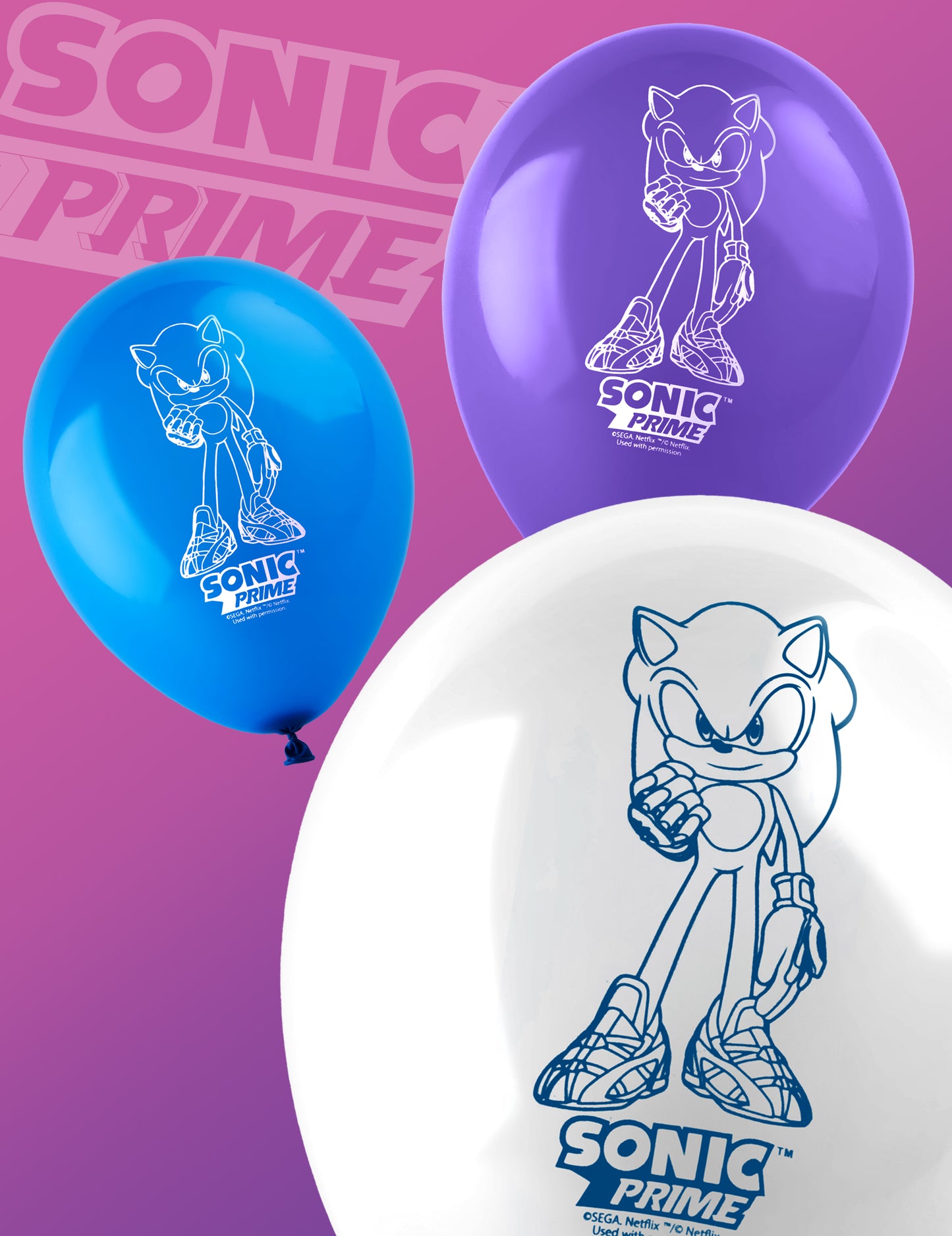 10 lateks Sonic balonov Prime 30 cm