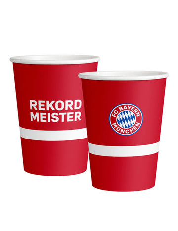 8 kartonskih skodelic FC Bayern München 250 ml