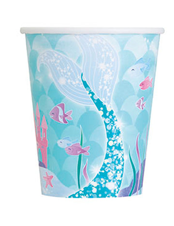 8 kartonskih skodelic Pretty Mermaid 270 ml