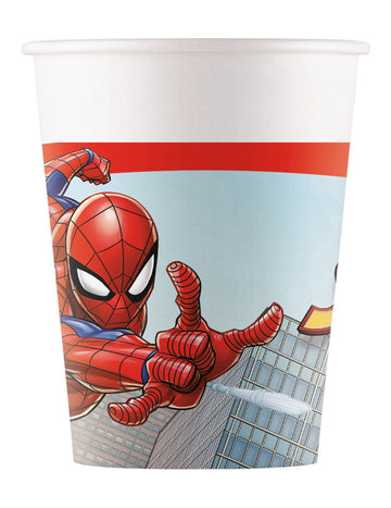 8 Spiderman kartonskih skodelic 200 ml