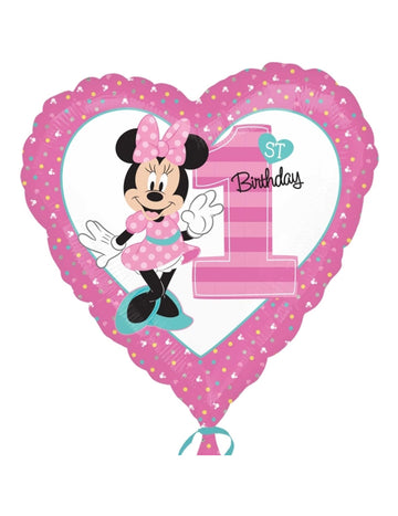 Aluminijast balon 1. obletnica Minnie 43 cm