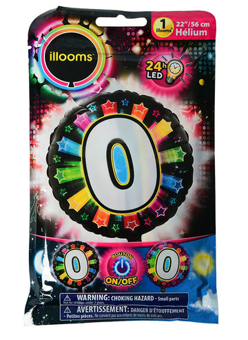 Aluminijast balon Slika 0 Večbarvna LED ilooms 50 cm