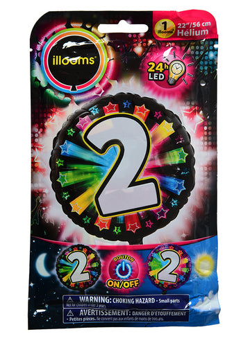 Aluminijast balon Slika 2 Večbarvni LED Ilooms 50 cm