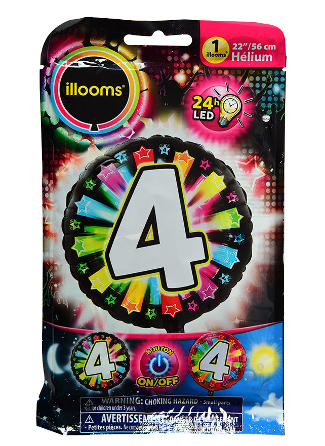 Aluminijast balon Slika 4 Večbarvna LED Ilooms 50 cm