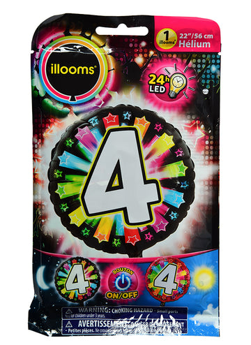 Aluminijast balon Slika 4 Večbarvna LED Ilooms 50 cm