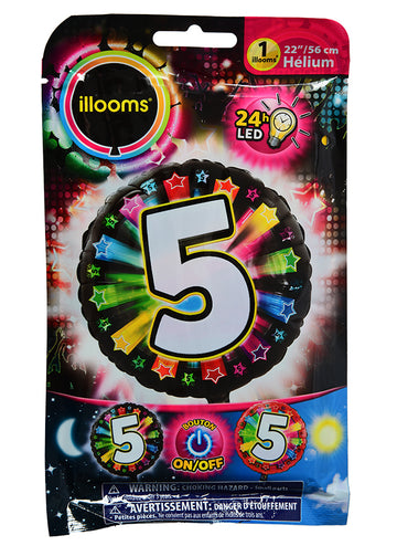 Aluminijast balon Slika 5 Večbarvna LED Ilooms 50 cm