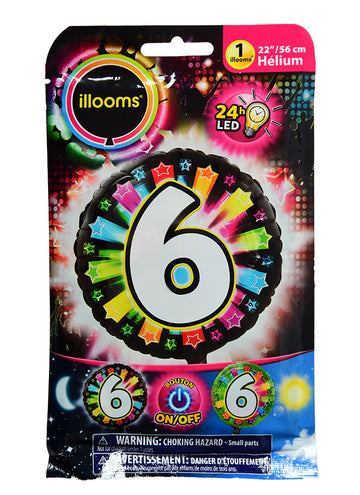 Aluminijast balon Slika 6 Večbarvna LED Ilooms 50 cm