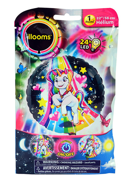 Aluminijev balon Unicorn LED ilooms 50 cm