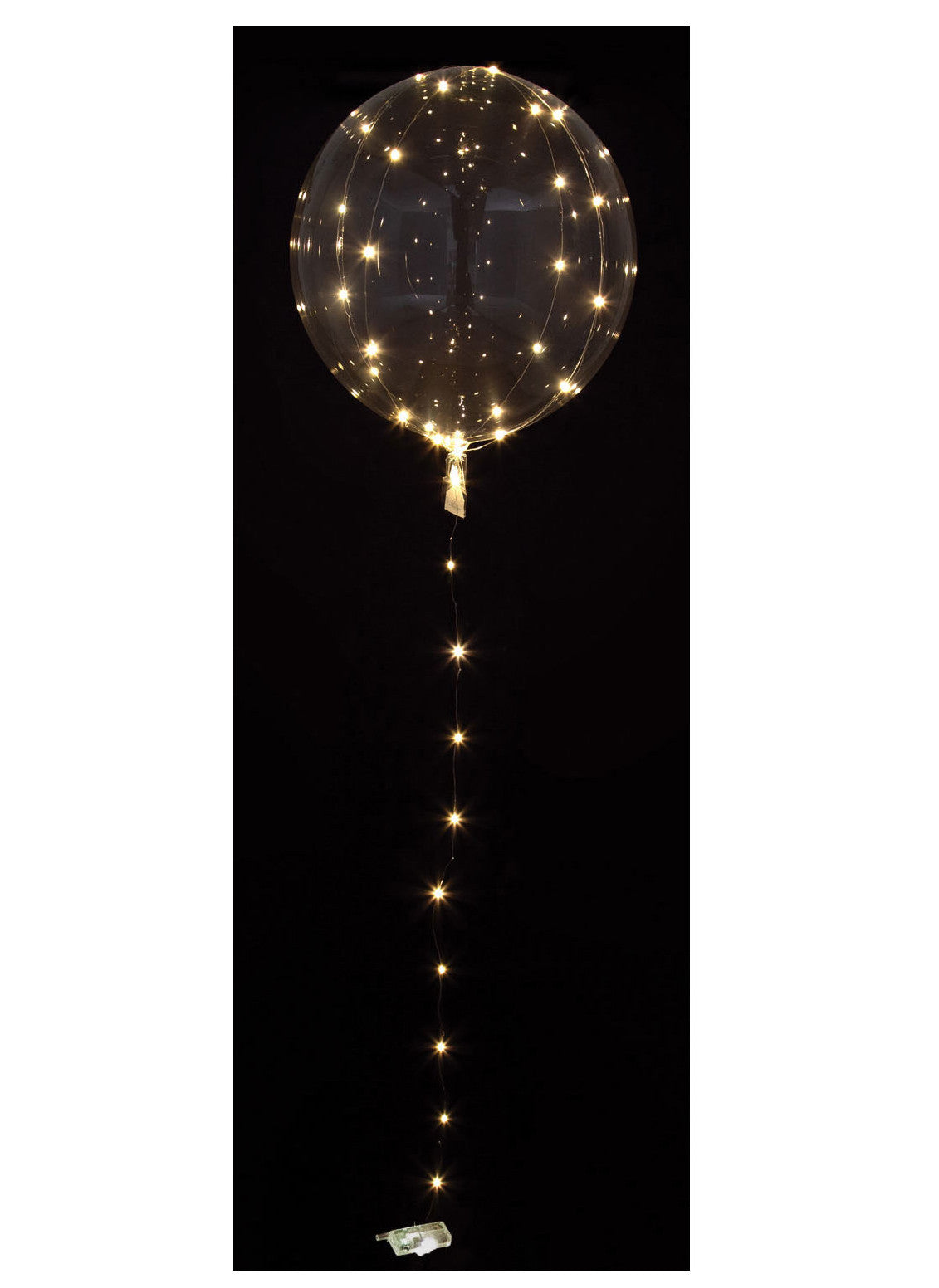 Prozorna kristalna krogla z belo LED 25-30 cm