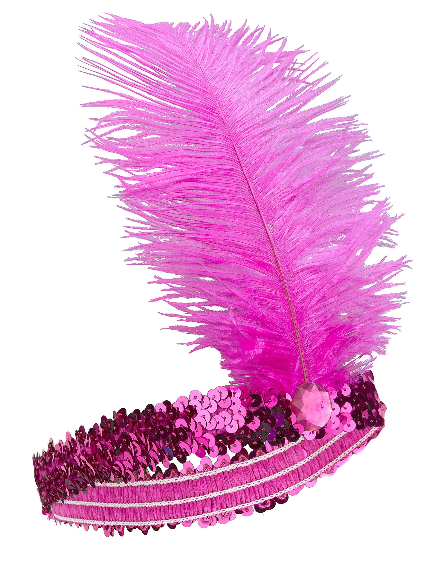 Charleston Banner s pajkicami in Fuschia Pink Feather