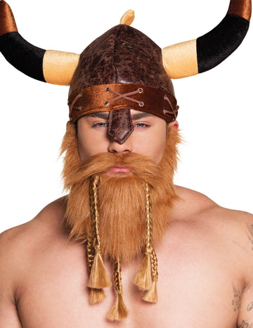 Viking brada z odraslimi pletenicami