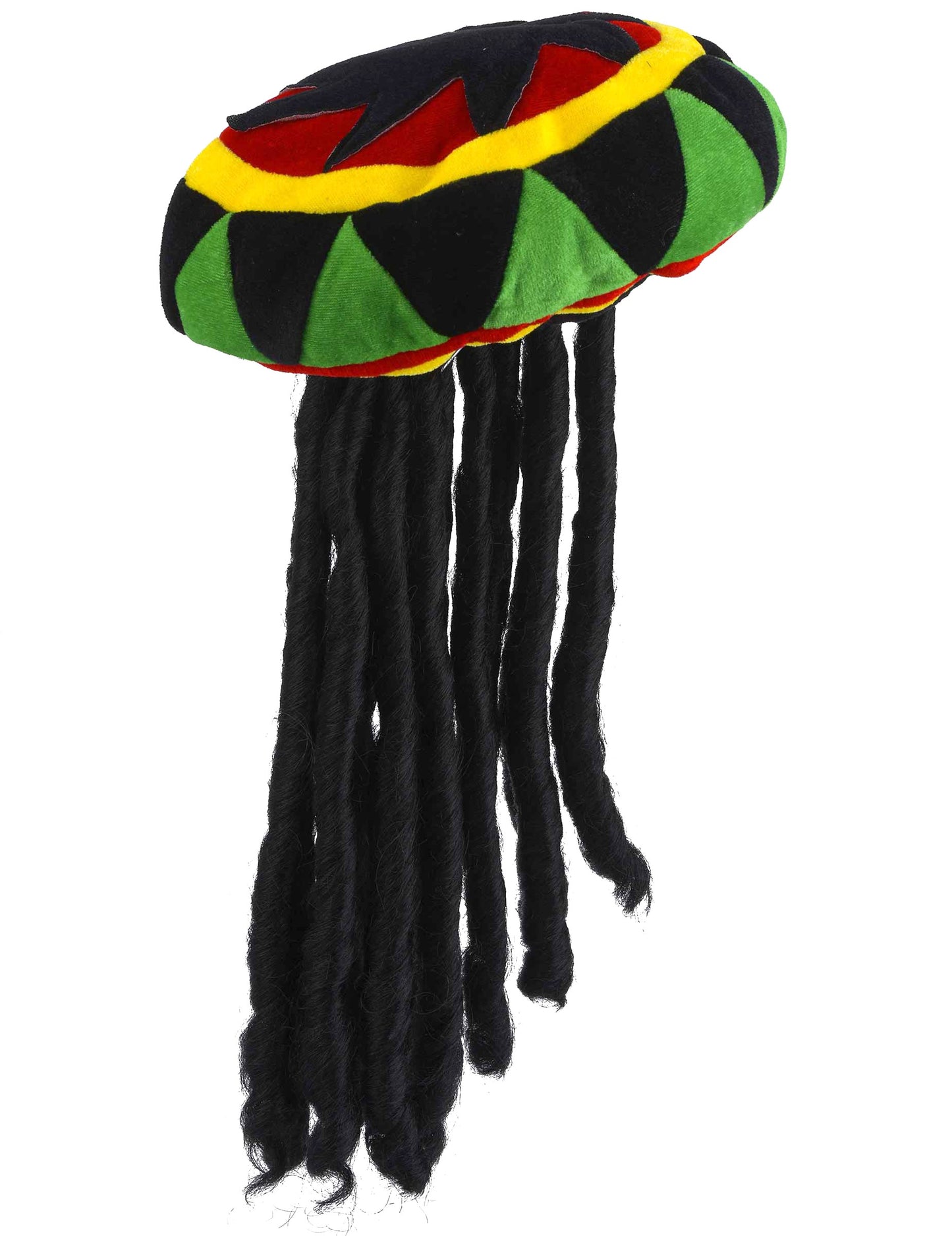 Žametni klobuk Rasta z odraslimi dreadlocks