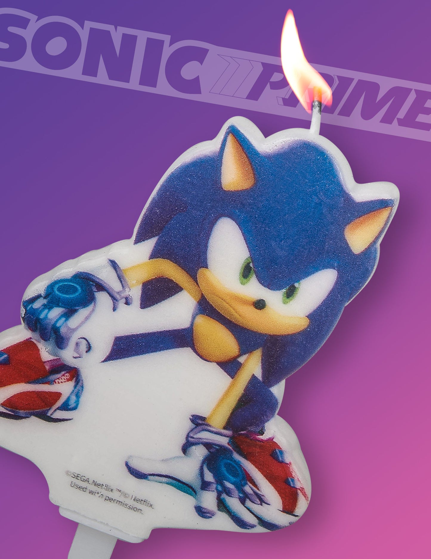 Sonic Prime 9 cm rojstnodnevna sveča