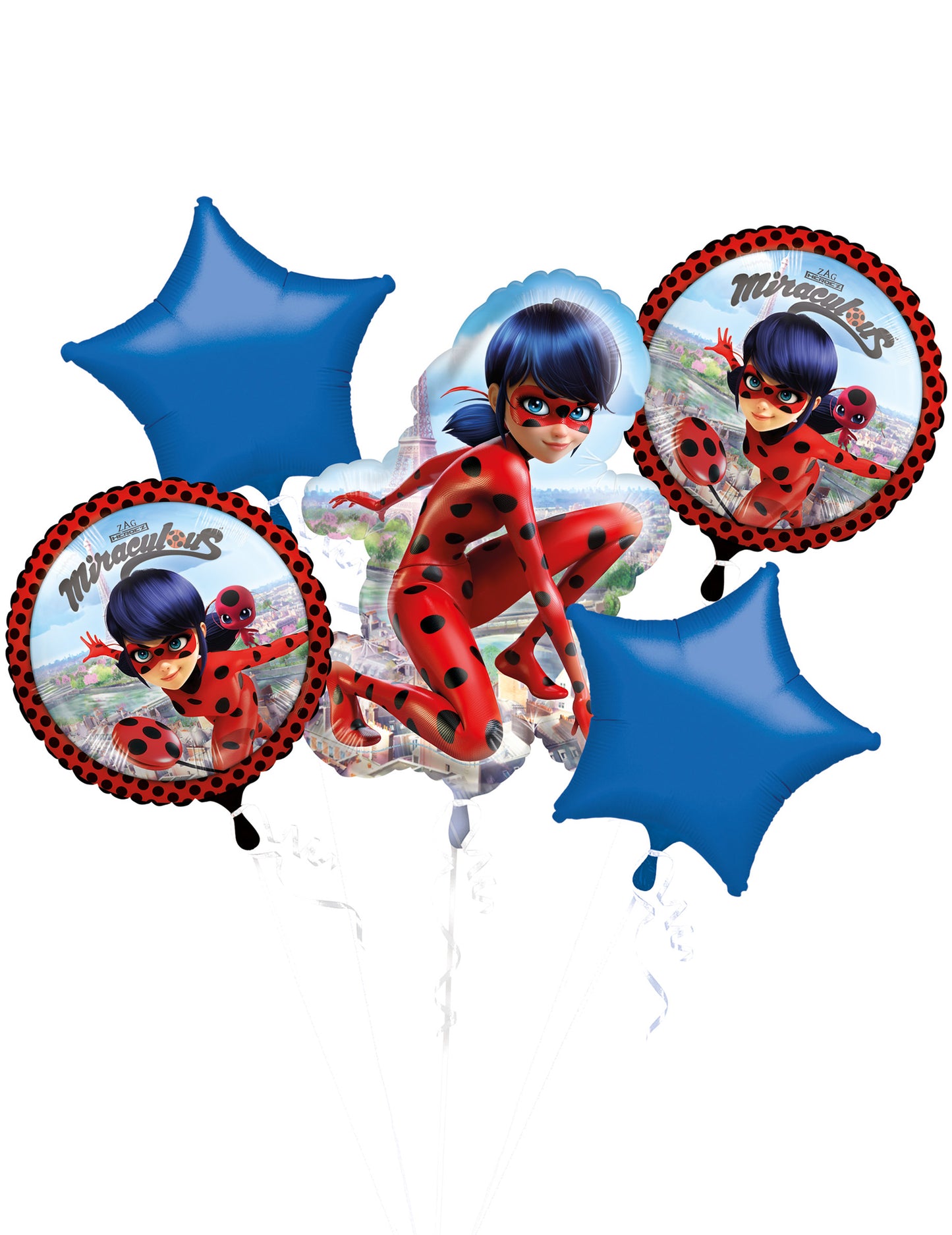 Šopek 5 ladybug aluminijastih balonov