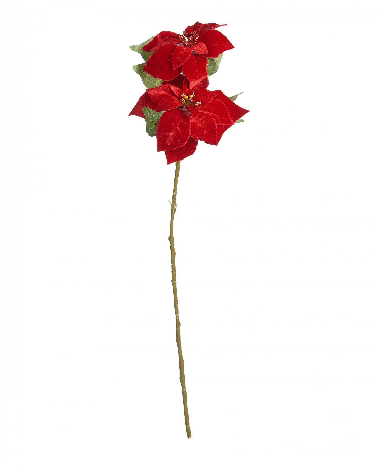 Rdeča Poinsettia cvetna veja 75 cm