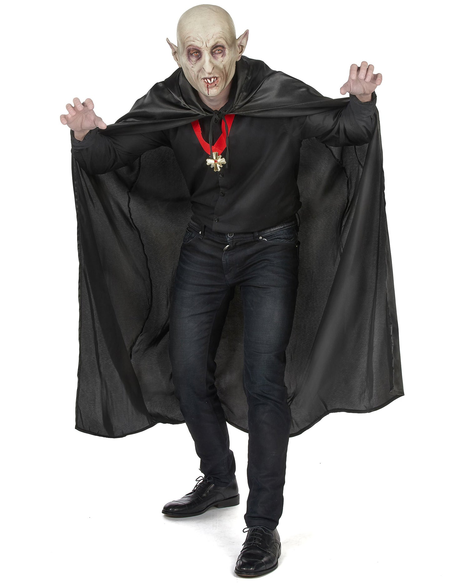 Halloween odrasli črni vampirski ogrinja