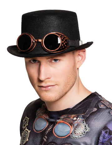 Klobuk z odraslimi steampunk očali