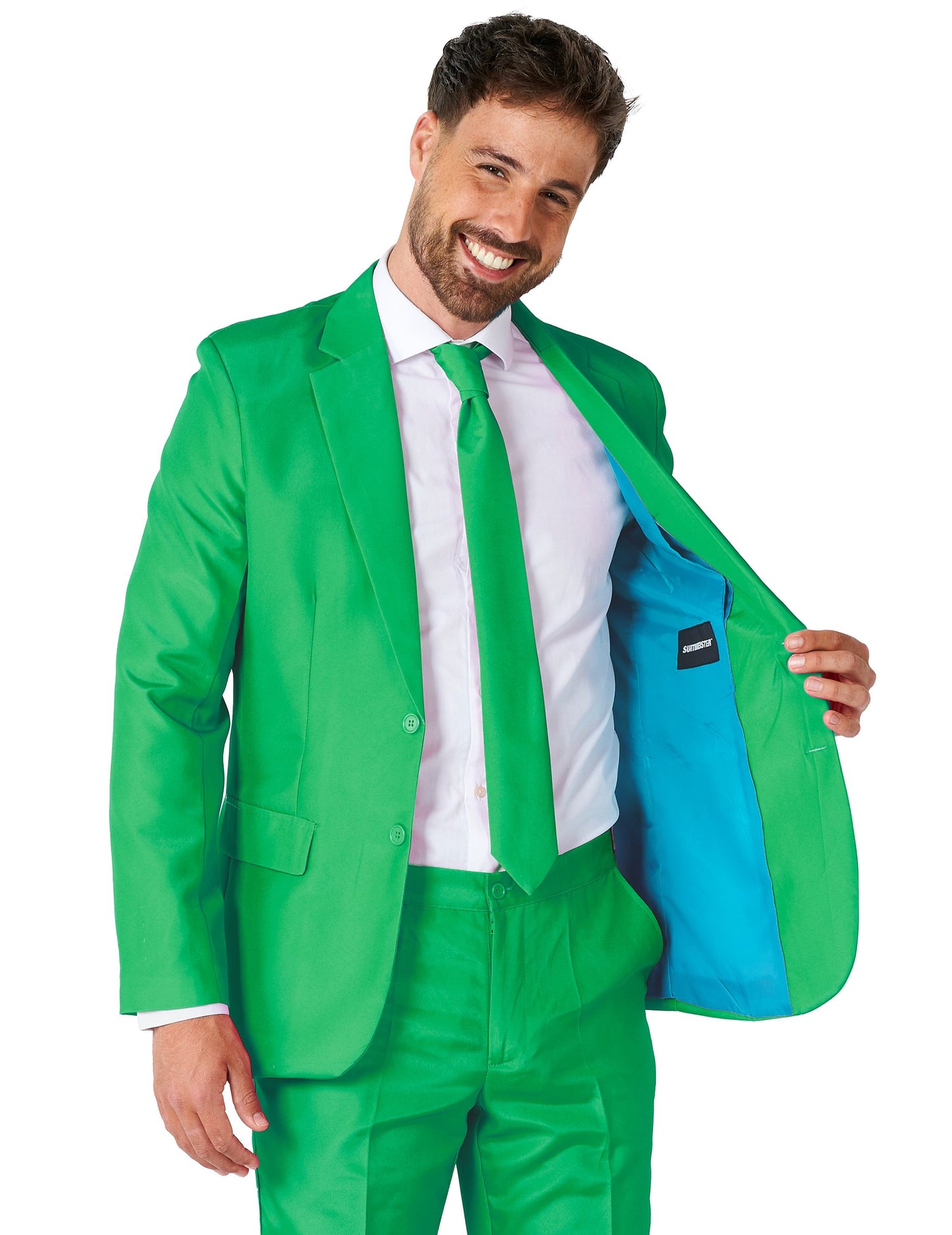 Kostum g. Solid Vert Homme Suitmeister