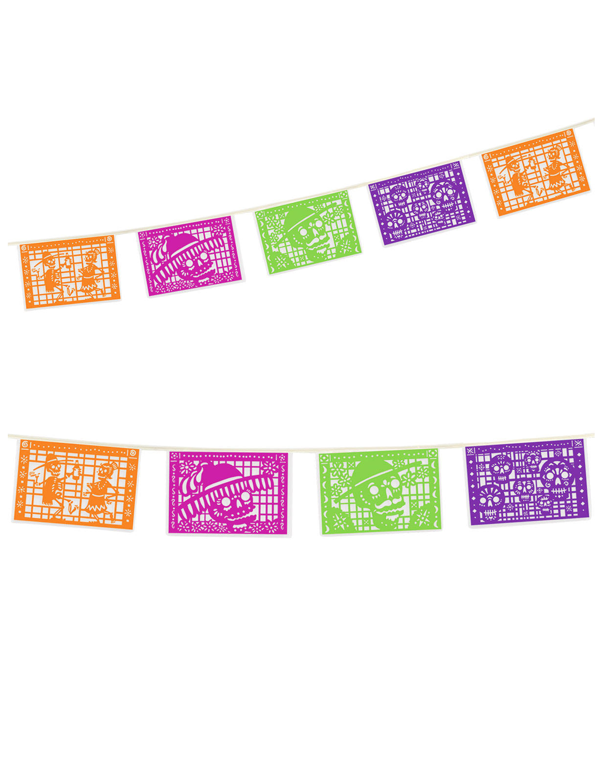 Garland Papel Picado Dia de Los Muertos 360 x 20 cm