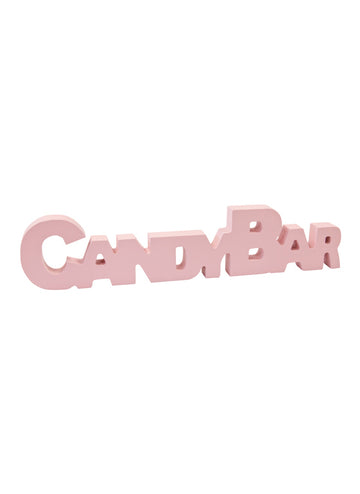 Candy Bar Pink lesena dekoracija 27 cm