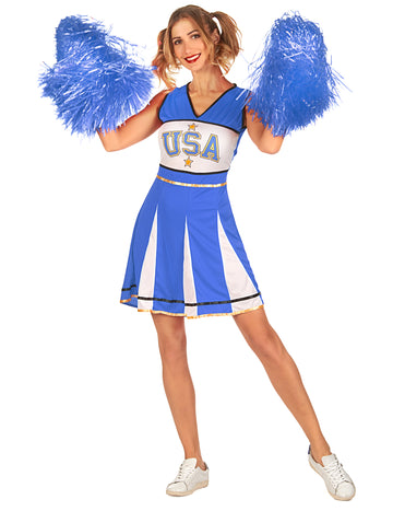 Pompom Girl USA Blue Woman kostum