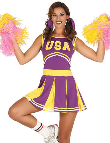 Pompom Girl USA Violet in Yellow Woman kostum