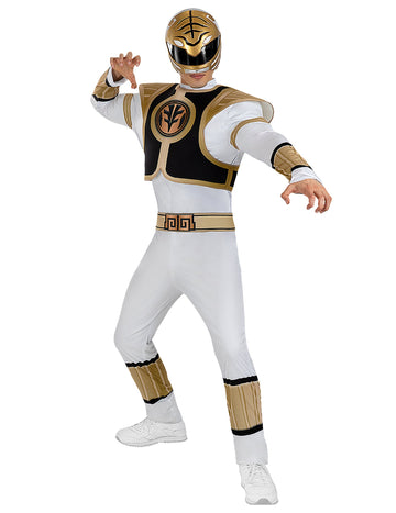 Odrasli beli kostum Power Ranger