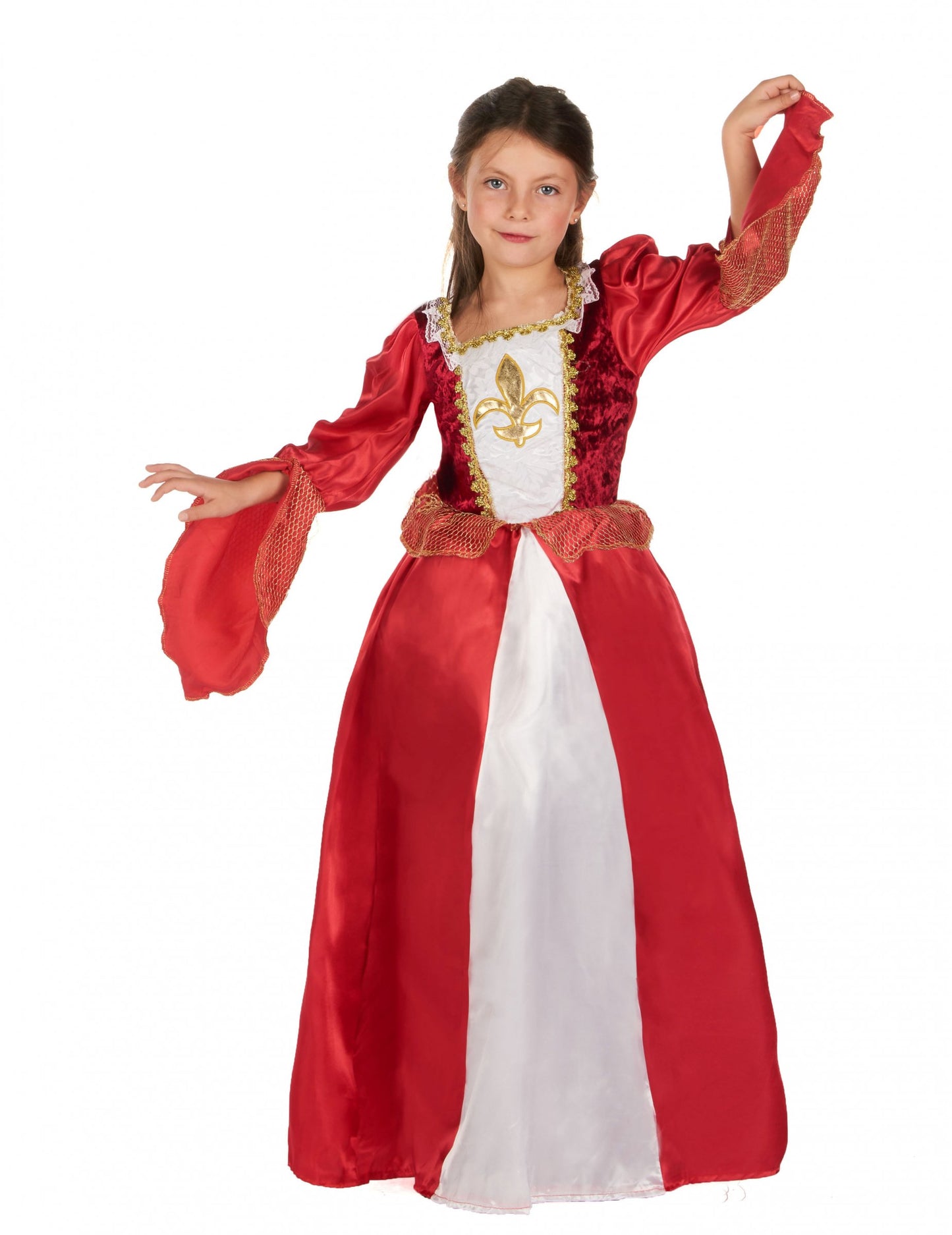 Hči Médieval Princess Costume Satin Effec