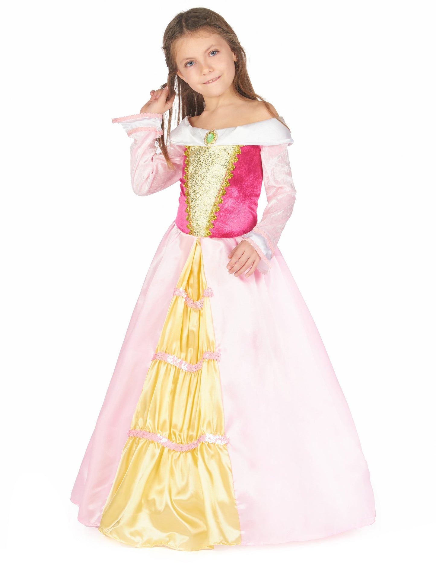 Princess kostume satenasta obleka dekle