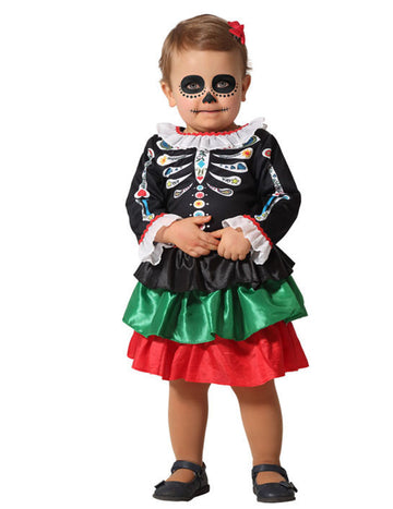 Skeleton Dia de los Muertos Baby Girl Prenema