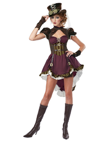 Bordeaux Woman Steampunk kostum