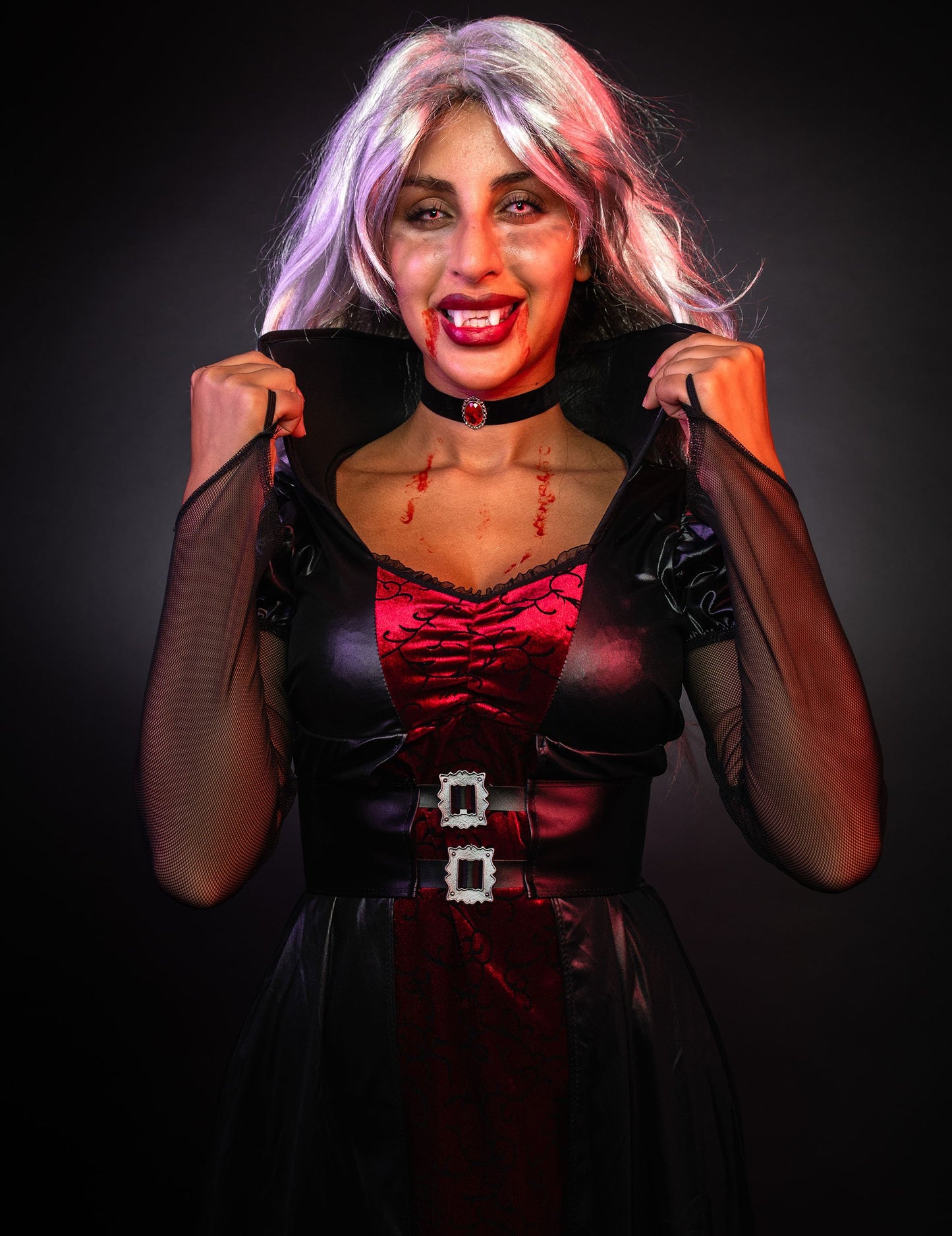 Halloween Red Woman Vampire Costume