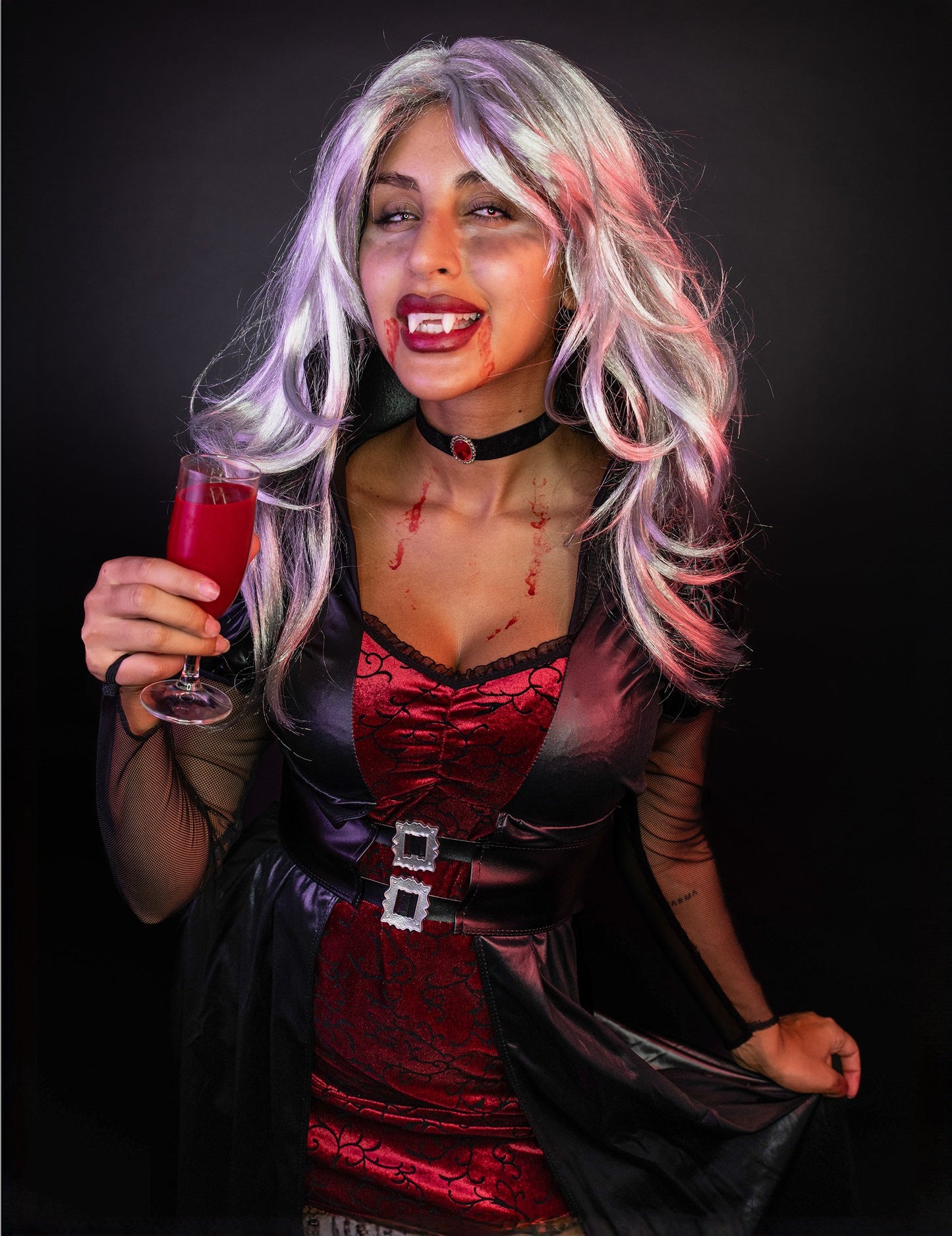 Halloween Red Woman Vampire Costume