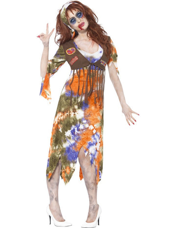 Hippie Halloween Hippie Zombie Costume